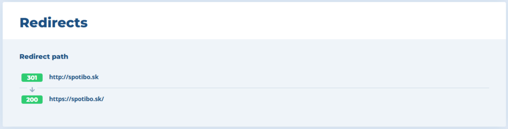 Ukážka presmerovaní