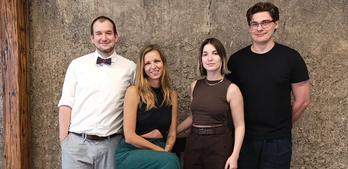 Časť tímu Spotibo: Ján Januška, Barbora Bošková, Svitlana Fomenko, Michal Turňa